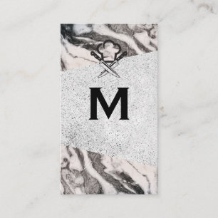 Carte De Visite Marbre Arrière - plan Chef Casquette Knife