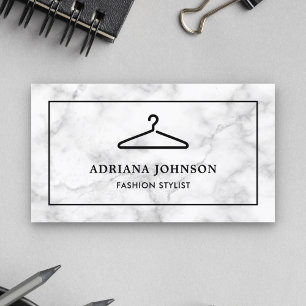 Carte De Visite Marbre blanc Black Hanger Fashion Liste