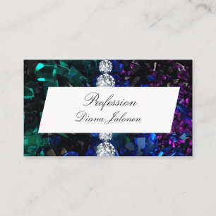 Carte De Visite Marbre blanc Rose noir Parties scintillant