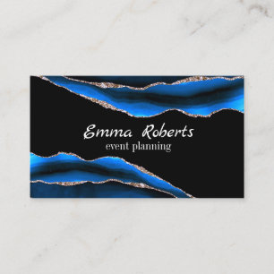 Carte De Visite Marbre Bleu Agit Granit Mosaïque Or Moderne