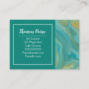Carte De Visite Marbre bleu, Turquoise, Turquoise