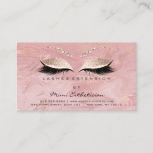 Carte De Visite Marbre de rose de studio de mèches d'instructions