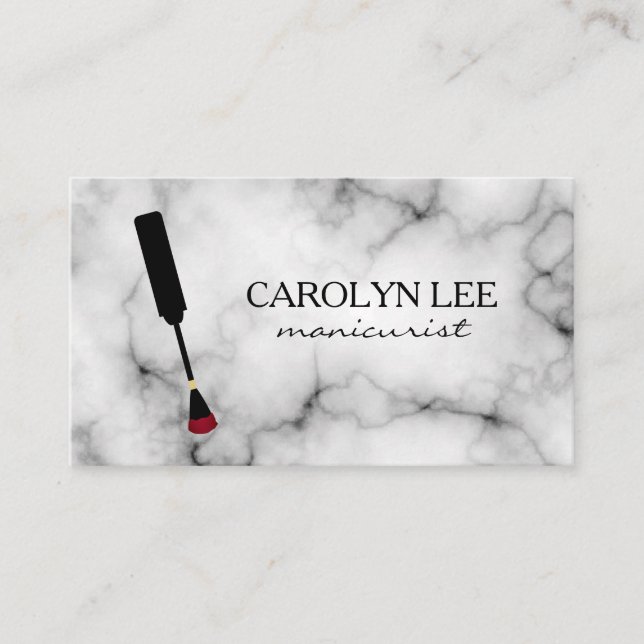 Carte De Visite Marbre de technicien de clou (Devant)