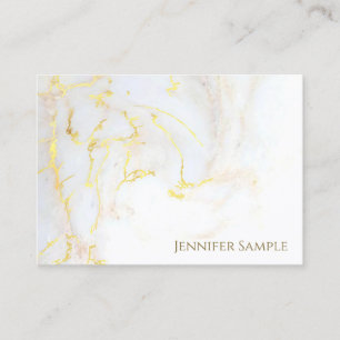 Carte De Visite Marbre d'or Luxe Plaine Elégante Golden Modern Top