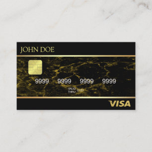Carte De Visite Marbre d'or noir
