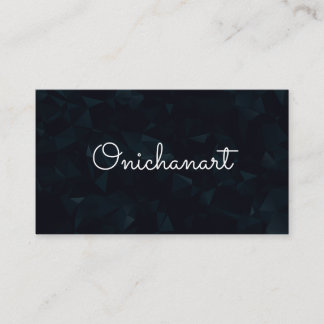 Carte De Visite Marbre foncé minimaliste avec la dimension de la