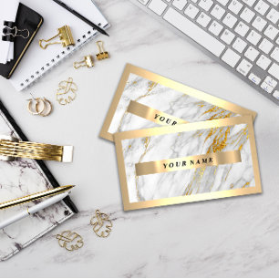 Carte De Visite Marbre gris gris gris pour cadre doré moderne prof
