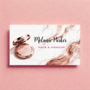 Carte De Visite Marbre or Rose chic