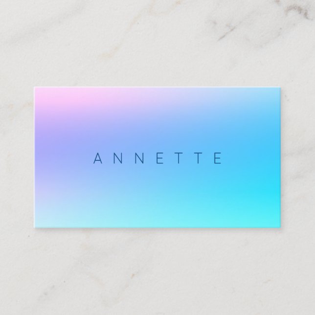Carte De Visite Marbre pourpre bleu de ton de gradient (Devant)