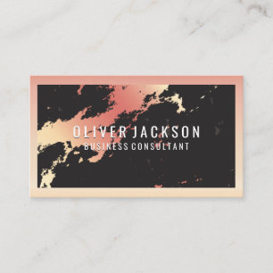 Carte De Visite Marbre Rose Gold Bordure