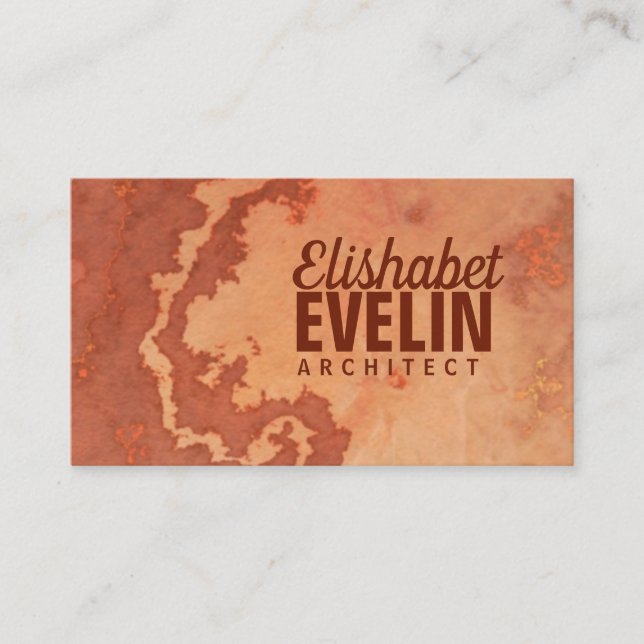 Carte De Visite Marbre texture arrière - plan rouge orange h767 (Devant)