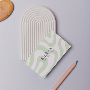 Carte De Visite Marbre vert Sage Design minimaliste moderne