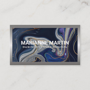 Carte De Visite Marbre Violet Bleu