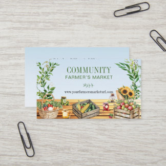 Carte De Visite Marché Agricole, Produits frais