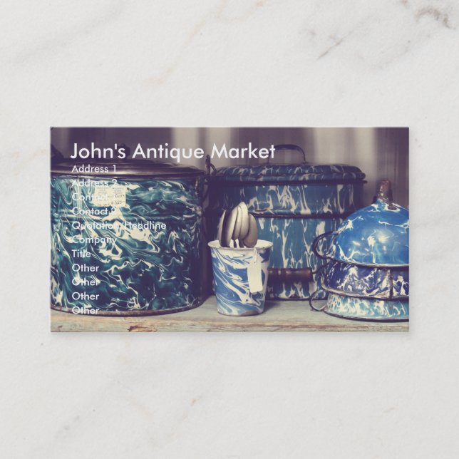 Carte De Visite Marché aux antiquités de John's (Devant)
