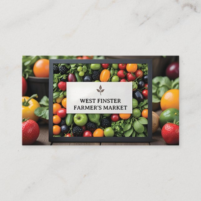 Carte De Visite Marché des fermiers de fruits et de légumes CSA (Devant)