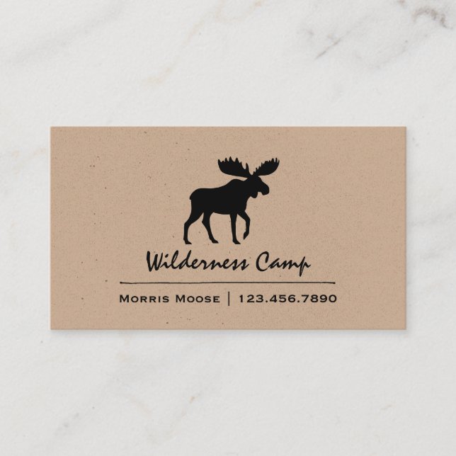 Carte De Visite Marche Moose Silhouette | Animal sauvage (Devant)