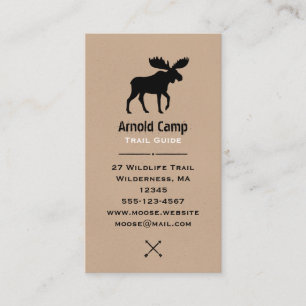 Carte De Visite Marche Moose Silhouette   Extérieur