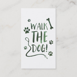Carte De Visite marchent le chien