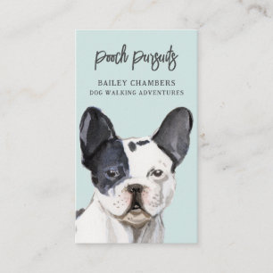 Carte De Visite Marcheur de chien d'aquarelle unique mignonne