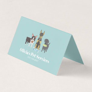 Carte De Visite Marcheur de chien et garde d'enfants d'animal