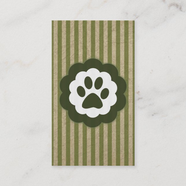 Carte De Visite marcheur de chien vintage (Devant)