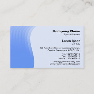 Carte De Visite Marge d'onde v2 - Bleu bébé