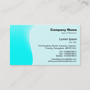 Carte De Visite Marge d'onde v2 - Cyan