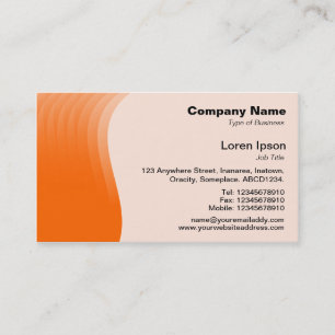 Carte De Visite Marge d'onde v2 - orange