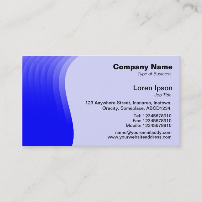 Carte De Visite Marge v2 - bleu de vague (Devant)