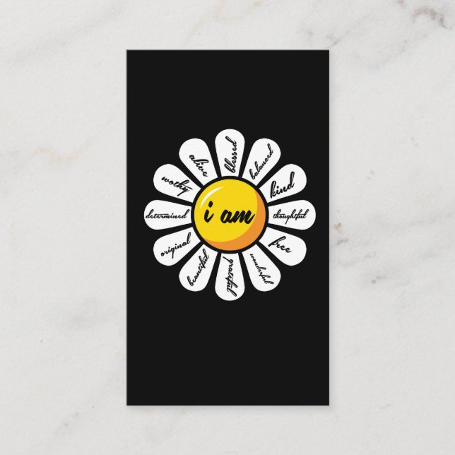 Carte De Visite Marguerite - affirmation de positif de fleur (Devant)