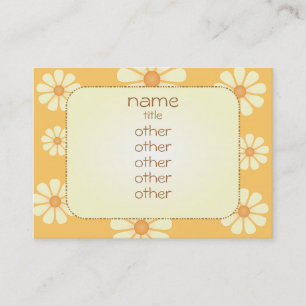 Carte De Visite Marguerite couleur pêche