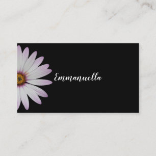Carte De Visite Marguerite noire et blanche