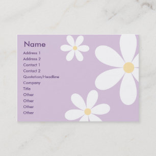 Carte De Visite Marguerites pourpres - potelées