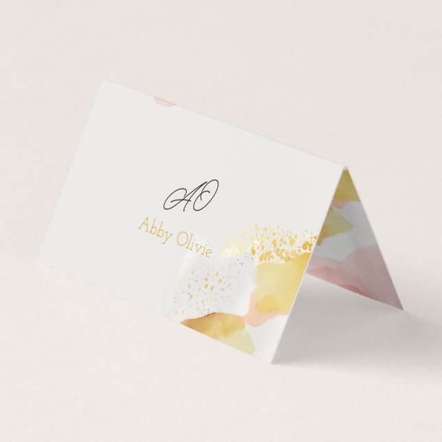 Carte De Visite Mariage abstrait (Devant)