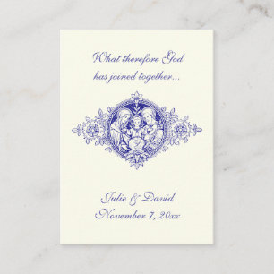 Carte De Visite Mariage catholique de la Marine Favoriser la prièr