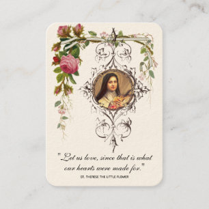 Carte De Visite Mariage catholique Favor St. Therese Remembrance B