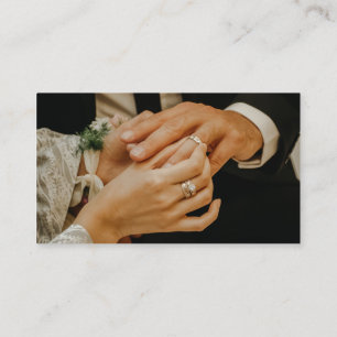 Carte de visite, Mariage Celebré élégant et simple