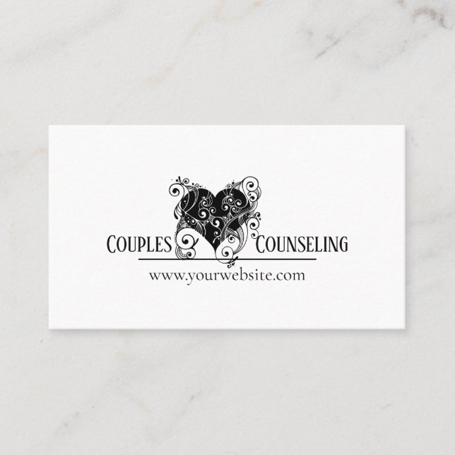 Carte De Visite Mariage, conseils aux couples, thérapie (Devant)