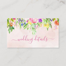 Mariage d'aquarelle rose florale