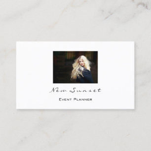 Carte De Visite Mariage de l'événement photo White Simply