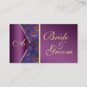 Carte de visite Mariage de Plum Peacock