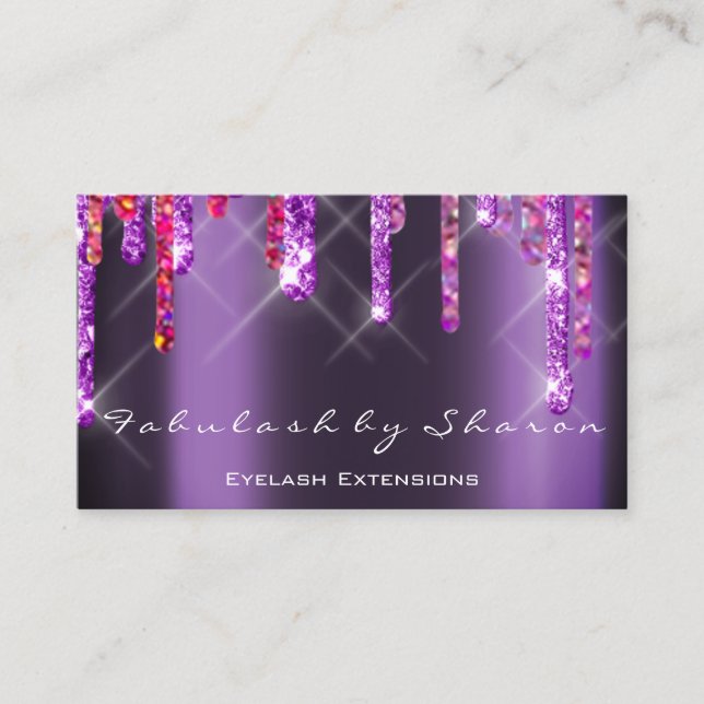 Carte De Visite Mariage Événement Planner Violet Drives Spark (Devant)