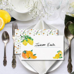 Carte De Visite Mariage Français au Citron et à l'Orange