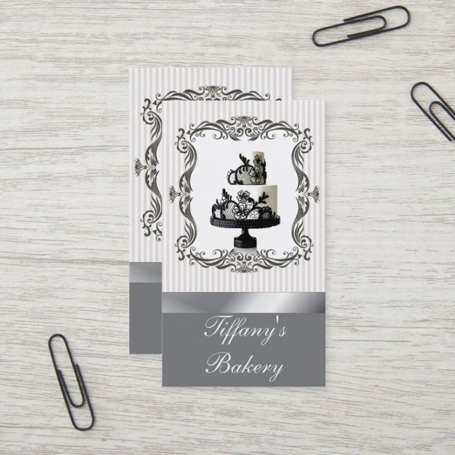 Carte De Visite Mariage pâtisserie Chef boulangerie (Devant/Arrière en situation)