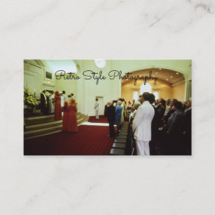 Carte De Visite Mariage, Retro Style Photographe Vintage moderne