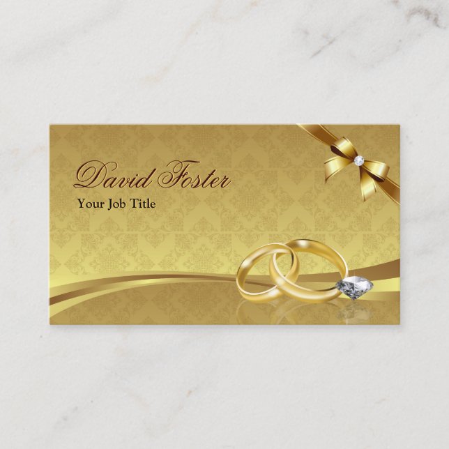 Carte De Visite Mariage Ring Diamond Bijouterie bijouterie bijoute (Devant)