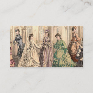 Carte De Visite Mariée Vintage et demoiselles d'honneur