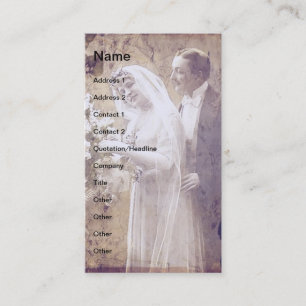 Carte De Visite Mariée vintage et salle
