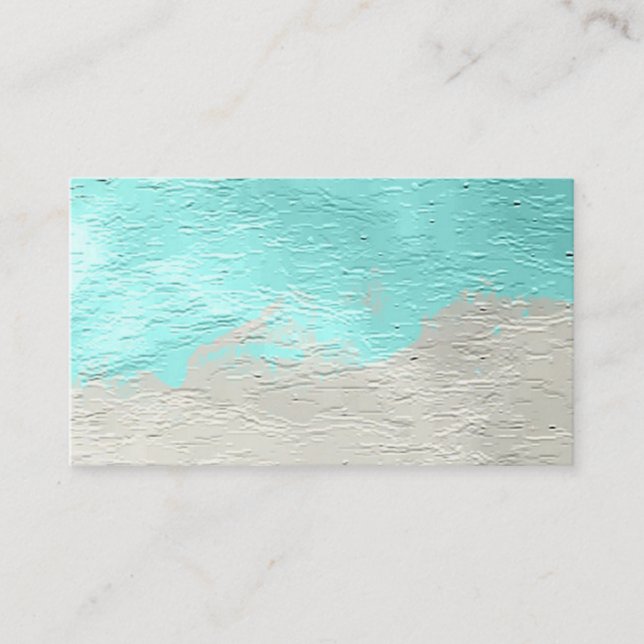 Carte de visite marin de peinture de turquoise de (Devant)